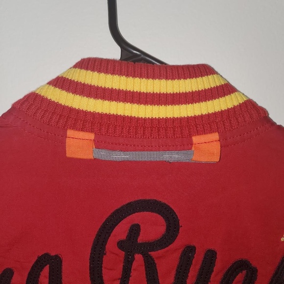 Vintage Men's Red USA Rugby Twill Varsity Jacket (RN# 119921) - Picture 11 of 16